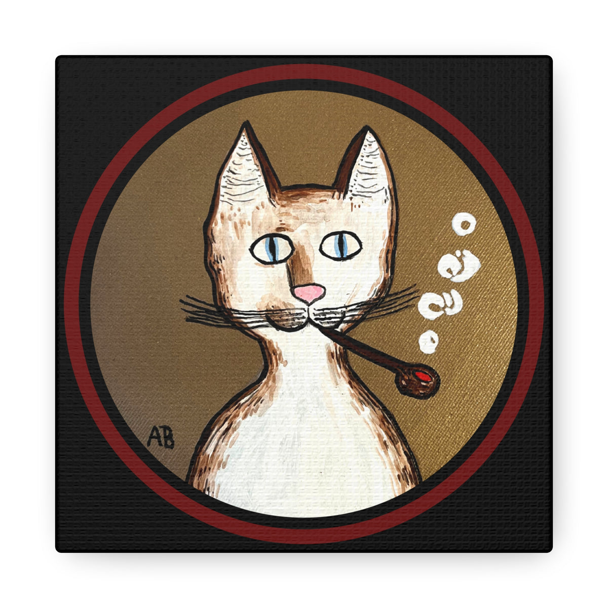 Gentleman's Cat - Canvas Box Print - Arjuna Rigby Art and Lifestyle Store