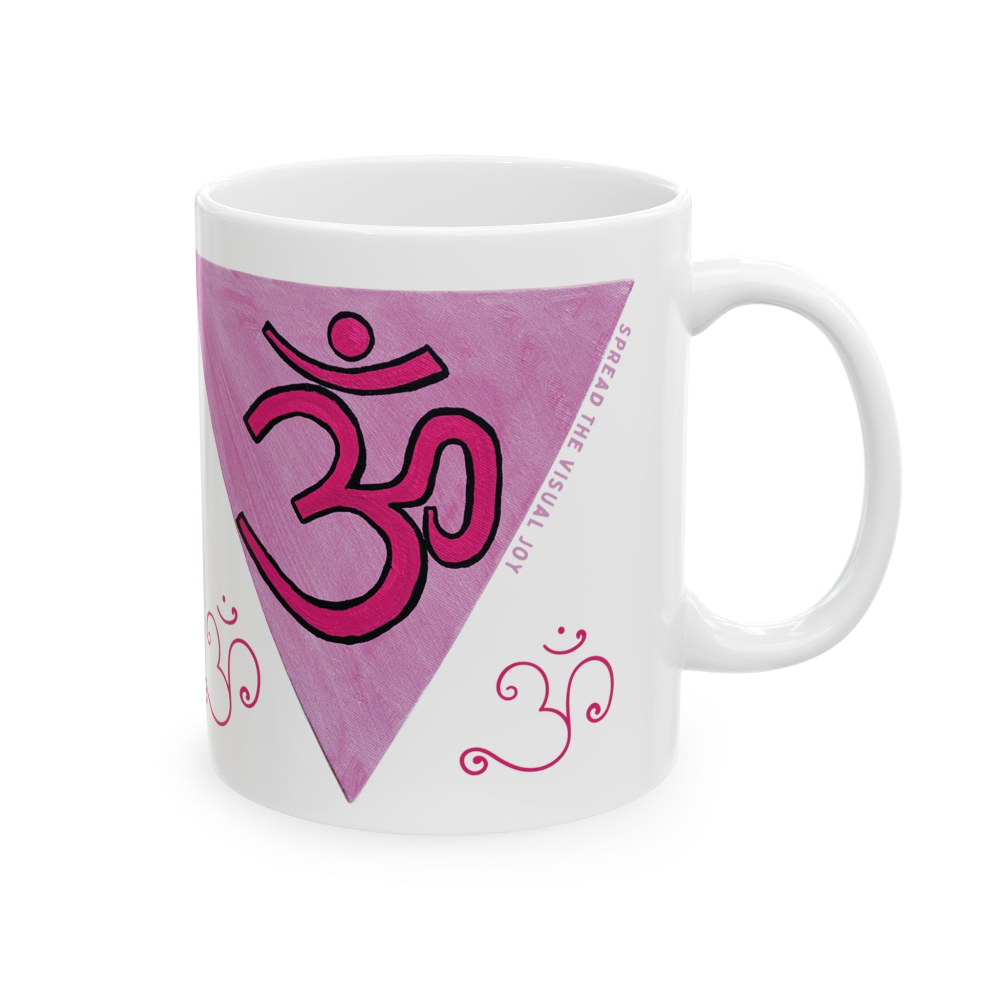 Pink Triangle OM Mug - Arjuna Rigby Art and Lifestyle Store