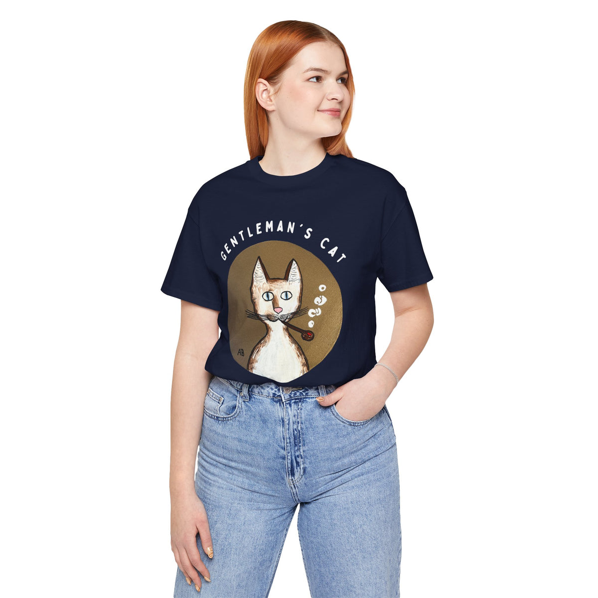 Gentleman's Cat T-Shirt - Arjuna Rigby Art and Lifestyle Store