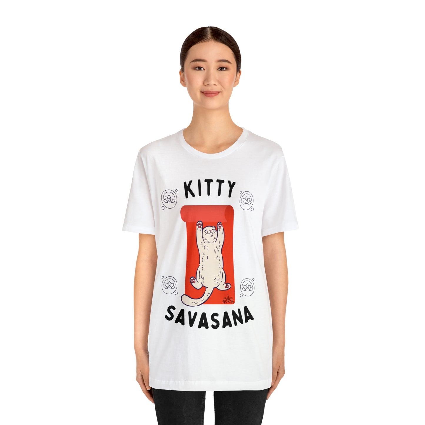 Kitty Savasana - Classic T-Shirt - Arjuna Rigby Art and Lifestyle Store