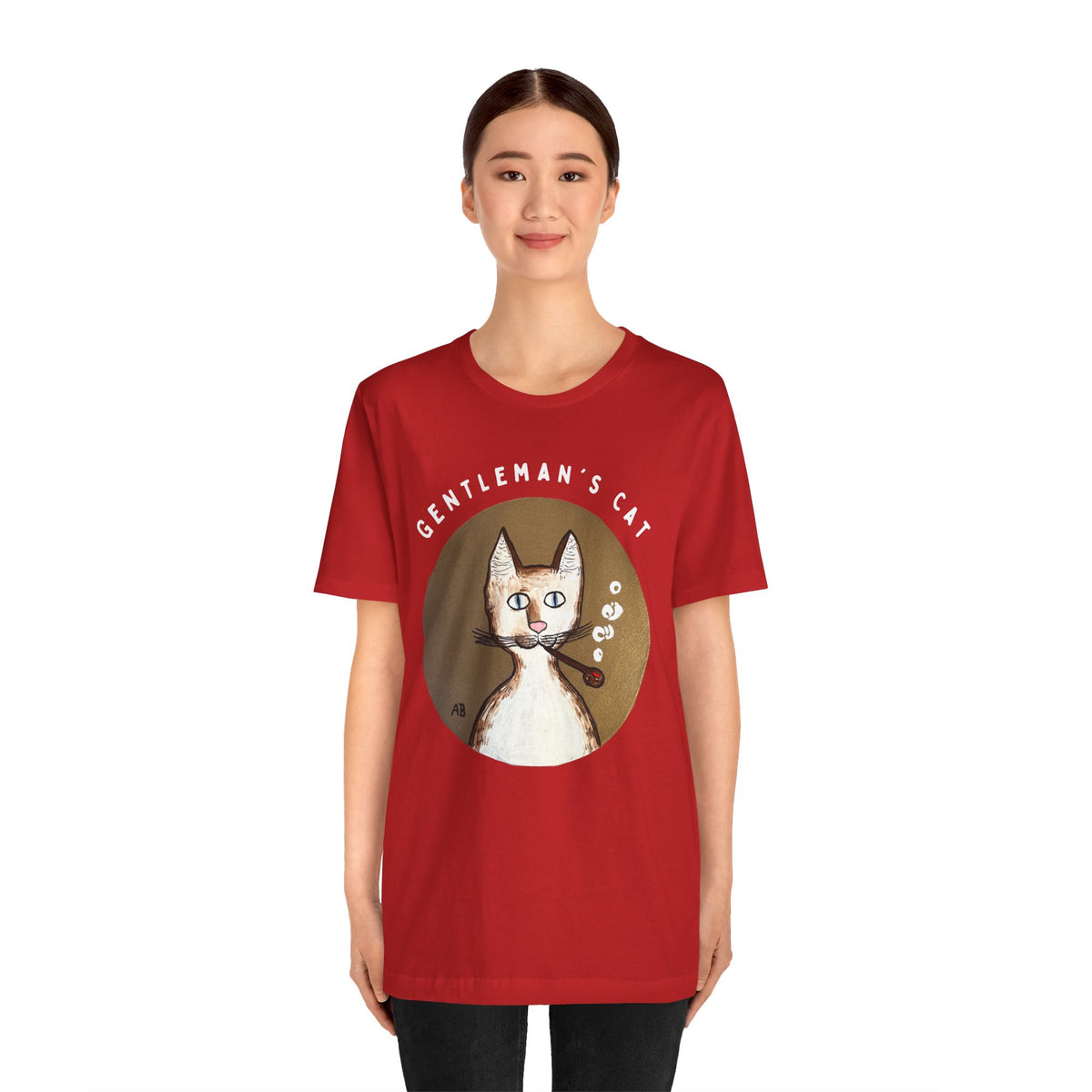 Gentleman's Cat T-Shirt - Arjuna Rigby Art and Lifestyle Store
