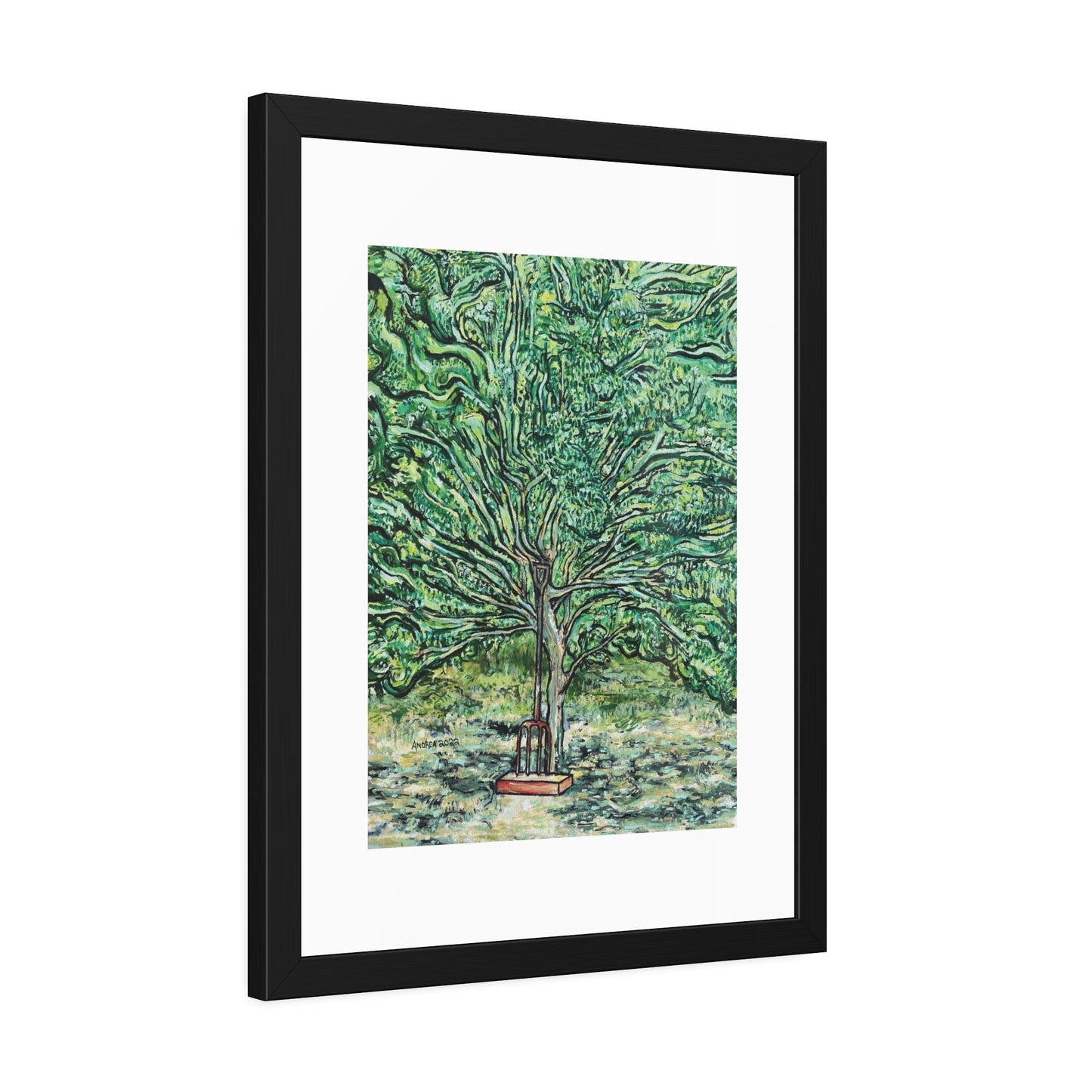The Pear Tree or Dennis's Pitchfork Framed Fine Art Print