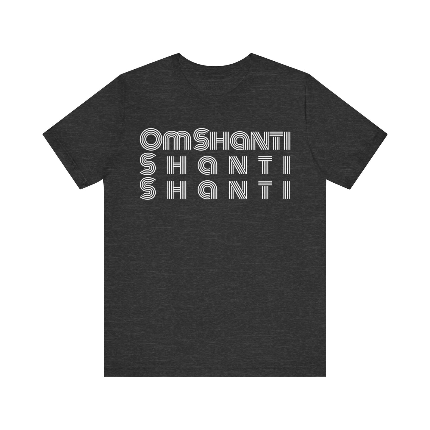 Om Shanti Shanti Shanti T-Shirt - Arjuna Rigby Art and Lifestyle Store