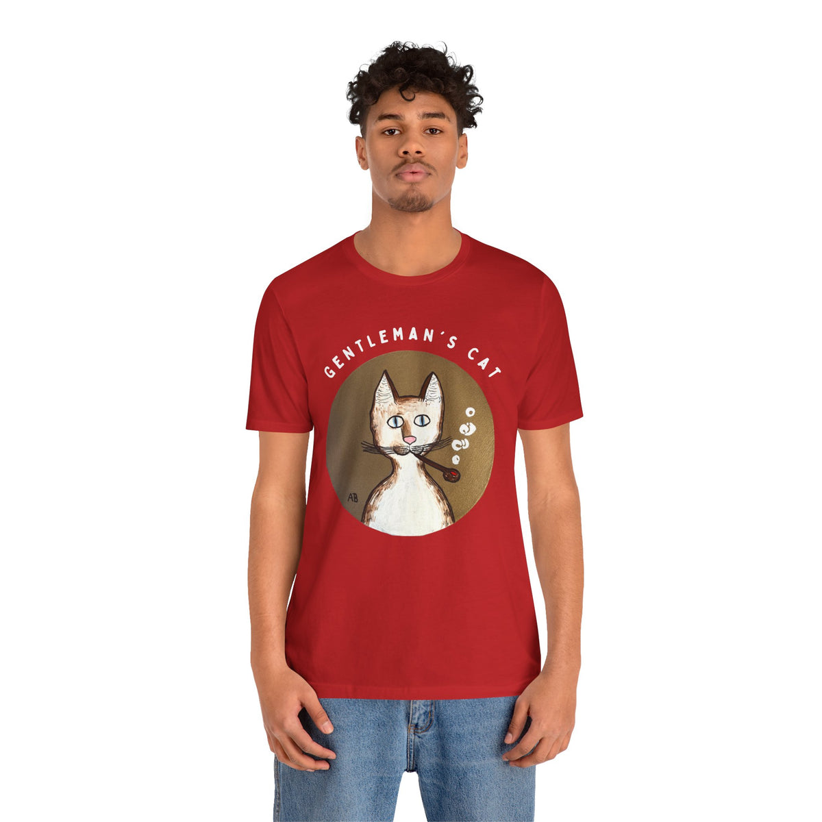 Gentleman's Cat T-Shirt - Arjuna Rigby Art and Lifestyle Store