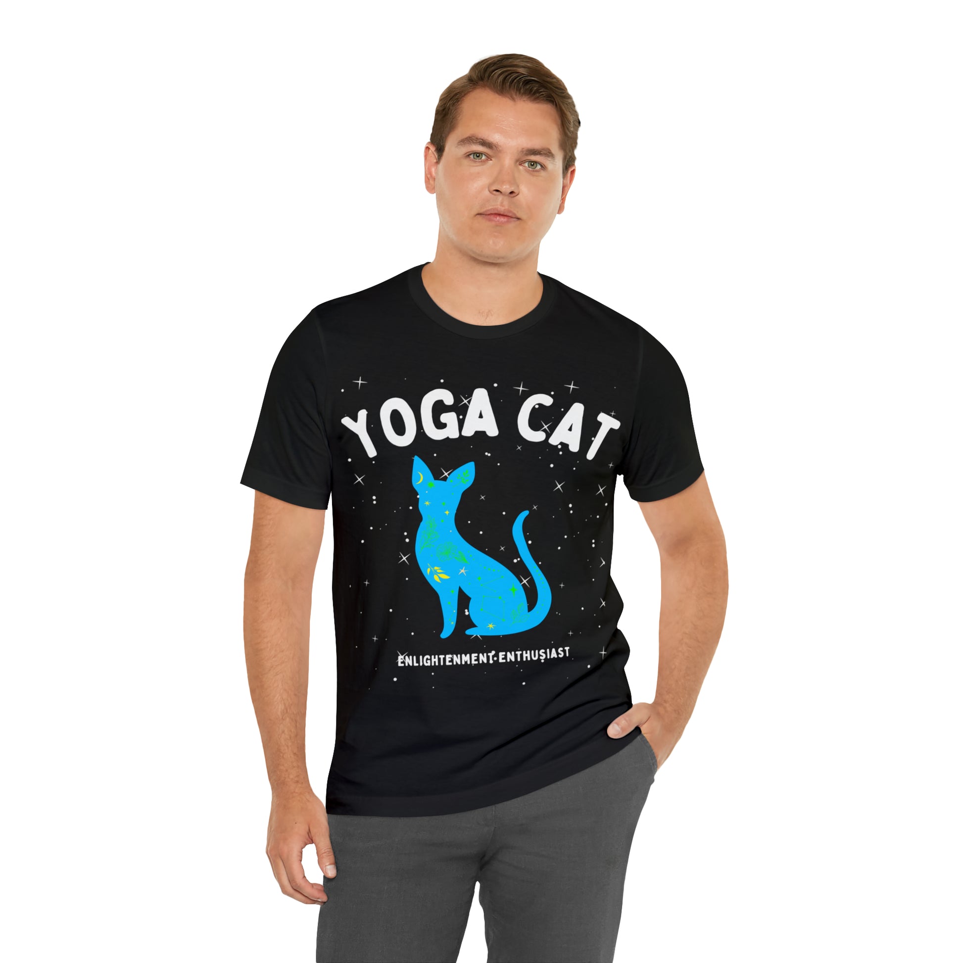 Yoga Cat T-Shirt - Arjuna Rigby Art and Lifestyle Store