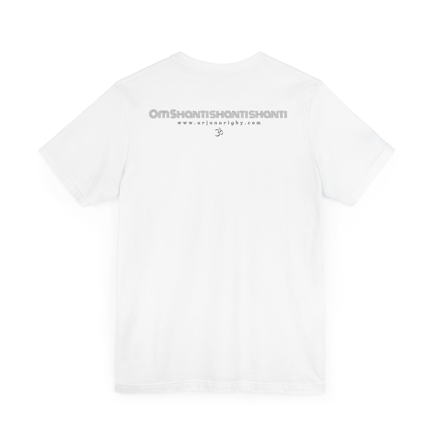 Om Shanti Shanti Shanti T-Shirt - Arjuna Rigby Art and Lifestyle Store