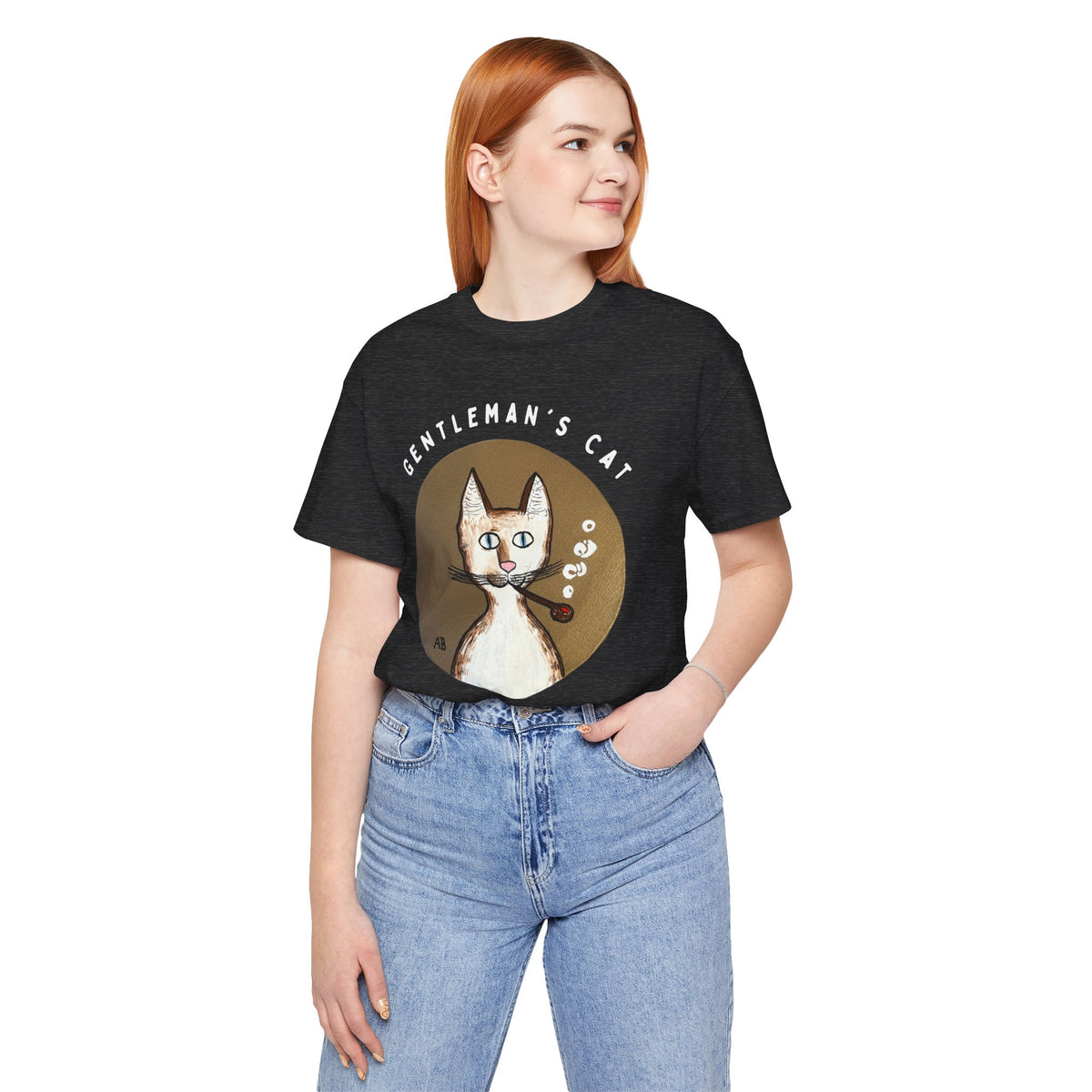 Gentleman's Cat T-Shirt - Arjuna Rigby Art and Lifestyle Store