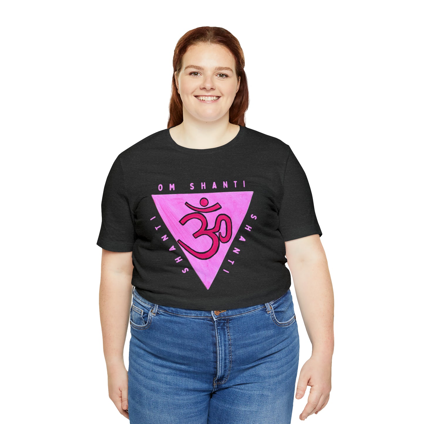 Pink Triangle OM T-Shirt - Arjuna Rigby Art and Lifestyle Store