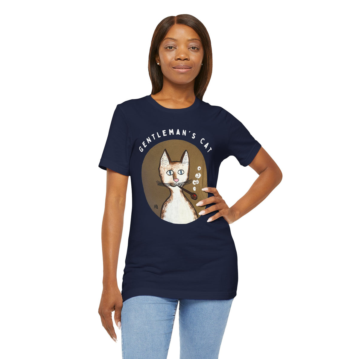 Gentleman's Cat T-Shirt - Arjuna Rigby Art and Lifestyle Store