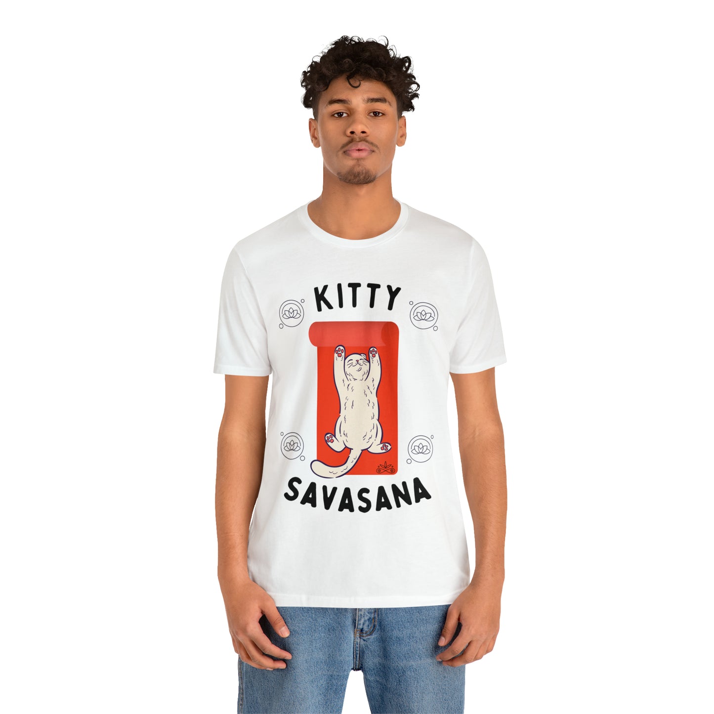 Kitty Savasana - Classic T-Shirt - Arjuna Rigby Art and Lifestyle Store