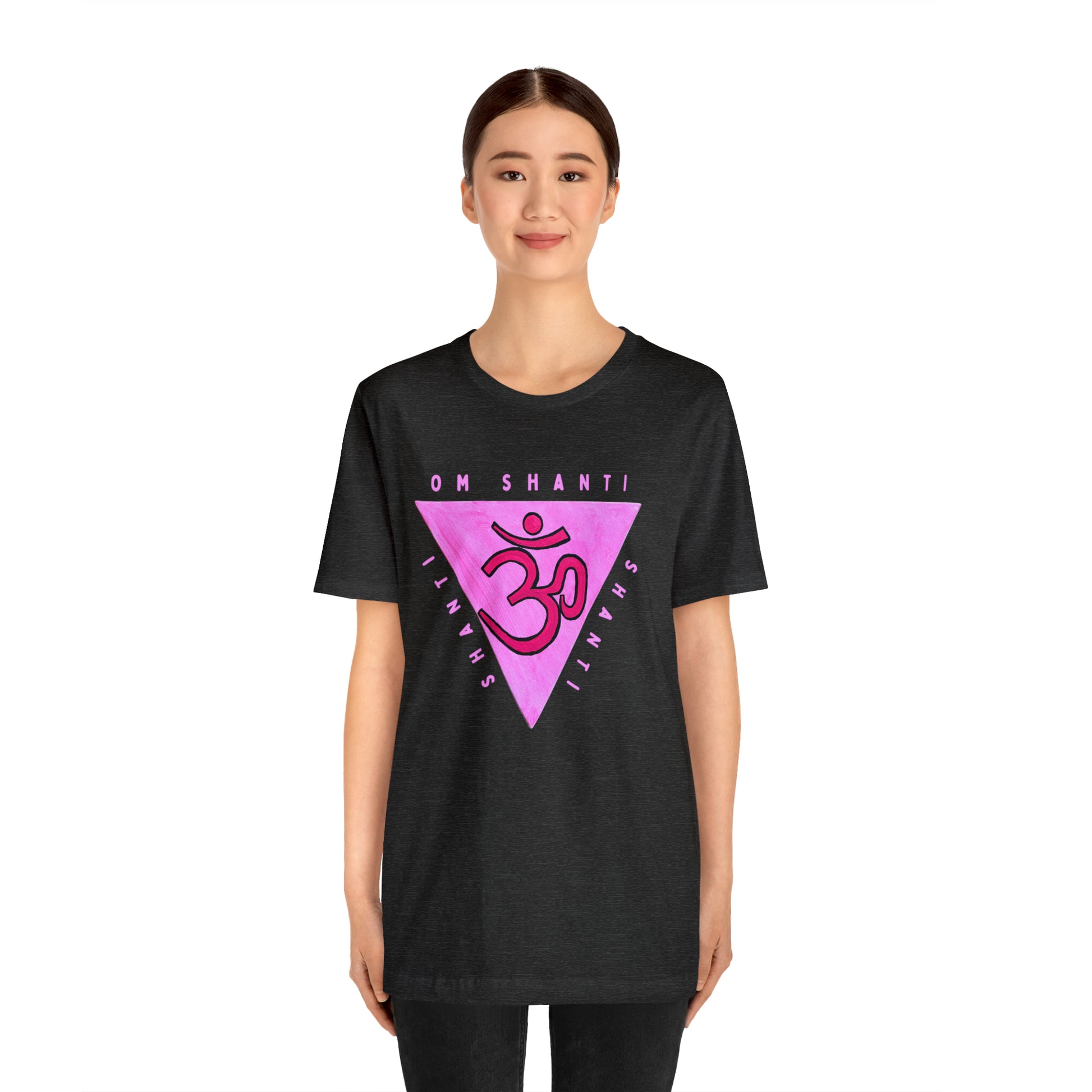 Pink Triangle OM T-Shirt - Arjuna Rigby Art and Lifestyle Store