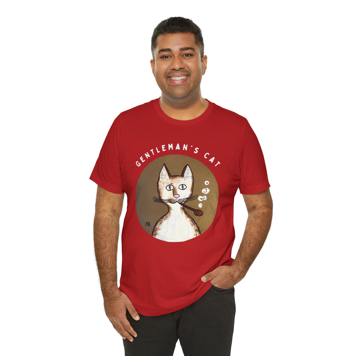 Gentleman's Cat T-Shirt - Arjuna Rigby Art and Lifestyle Store