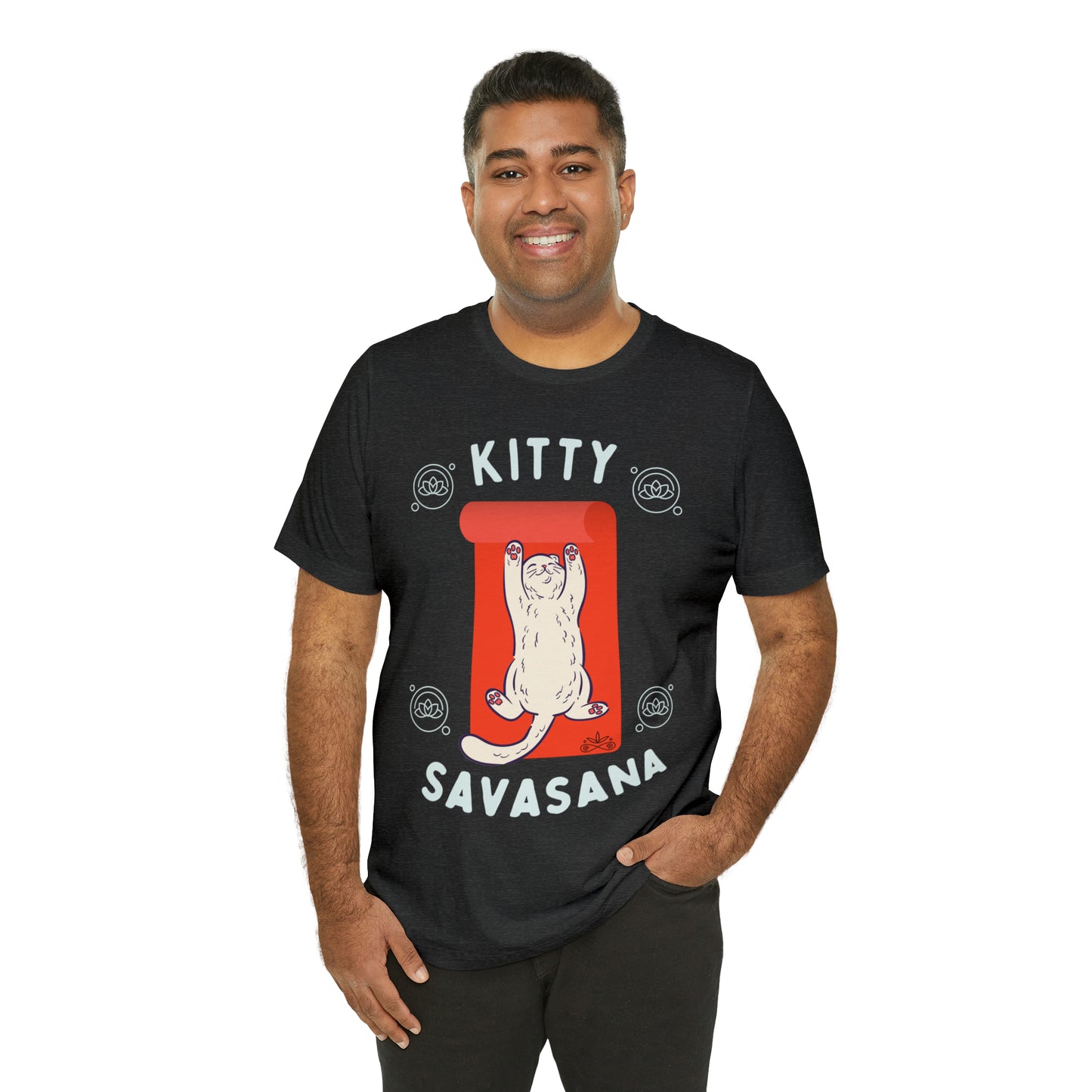 Kitty Savasana - Classic T-Shirt - Arjuna Rigby Art and Lifestyle Store