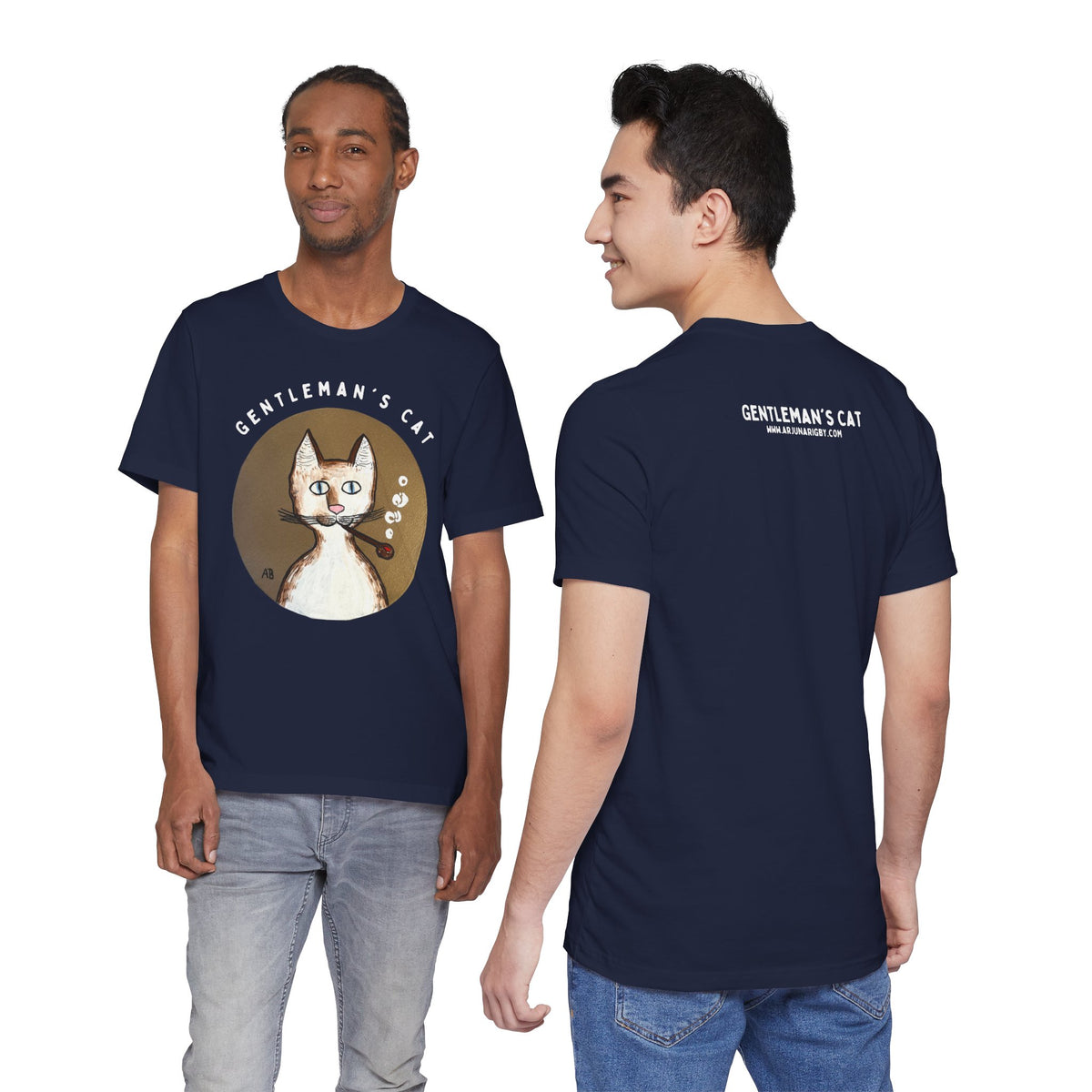 Gentleman's Cat T-Shirt - Arjuna Rigby Art and Lifestyle Store