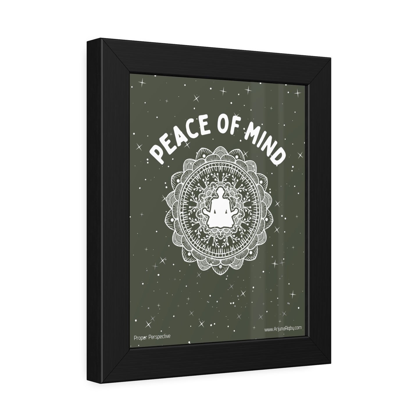 Peace of Mind Framed Fine Art Poster green background