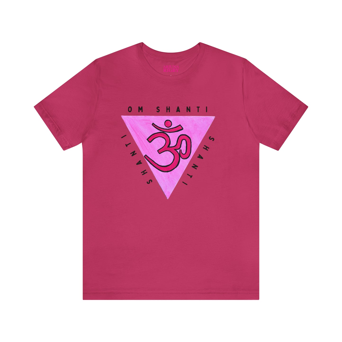 Pink Triangle OM T-Shirt - Arjuna Rigby Art and Lifestyle Store