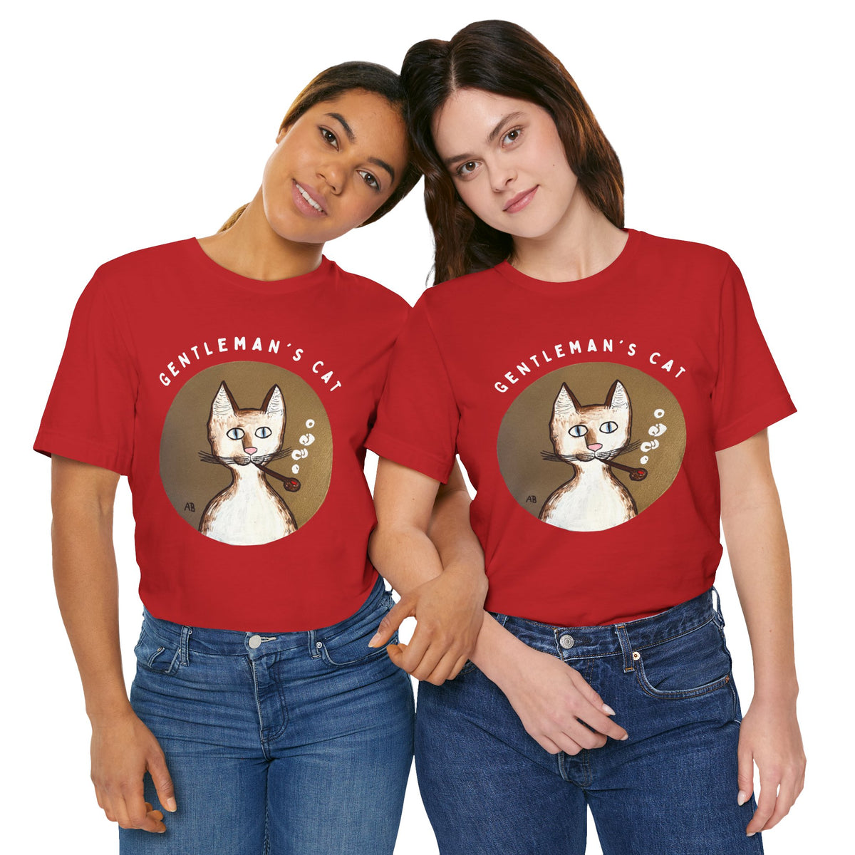 Gentleman's Cat T-Shirt - Arjuna Rigby Art and Lifestyle Store