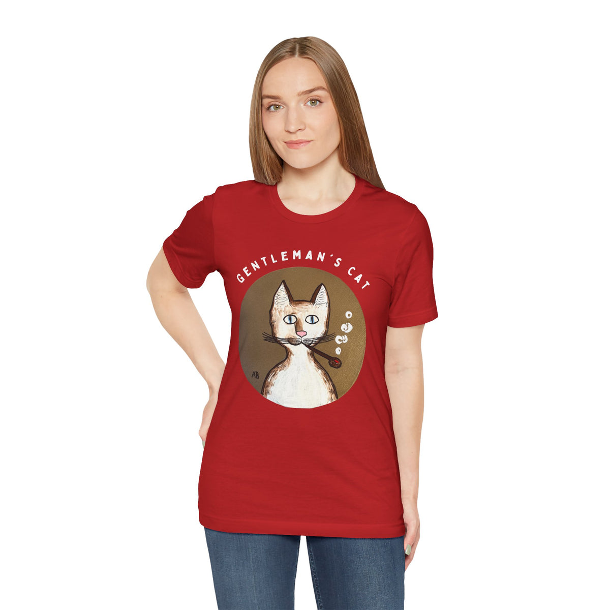 Gentleman's Cat T-Shirt - Arjuna Rigby Art and Lifestyle Store