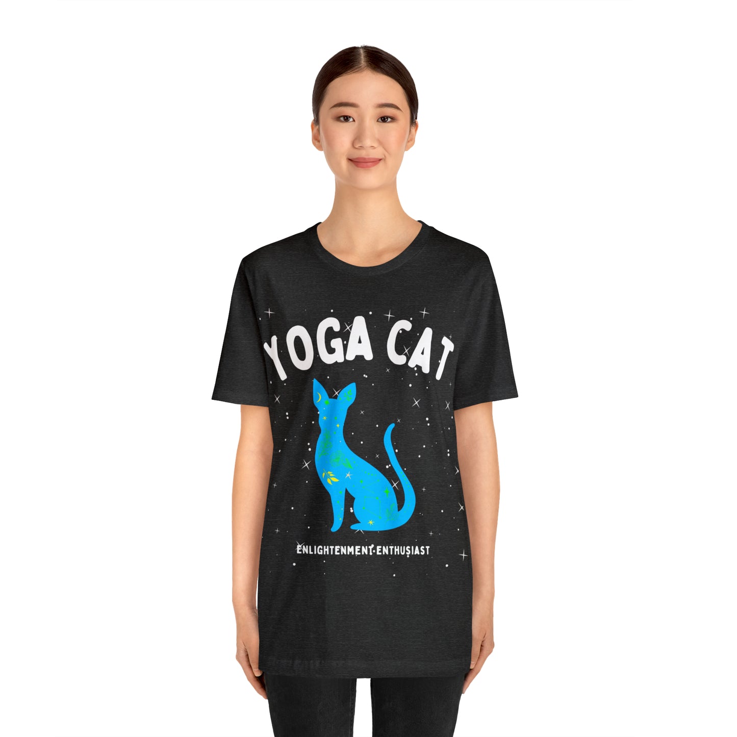 Yoga Cat T-Shirt - Arjuna Rigby Art and Lifestyle Store