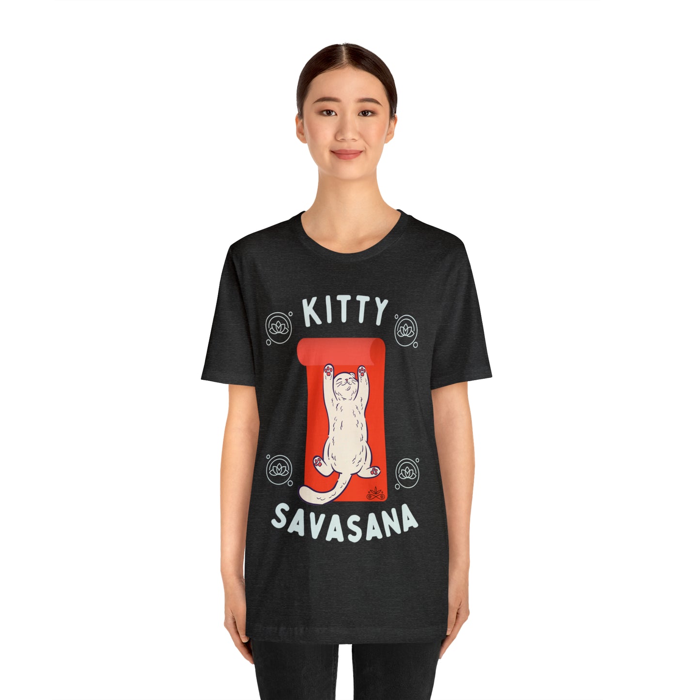 Kitty Savasana - Classic T-Shirt - Arjuna Rigby Art and Lifestyle Store