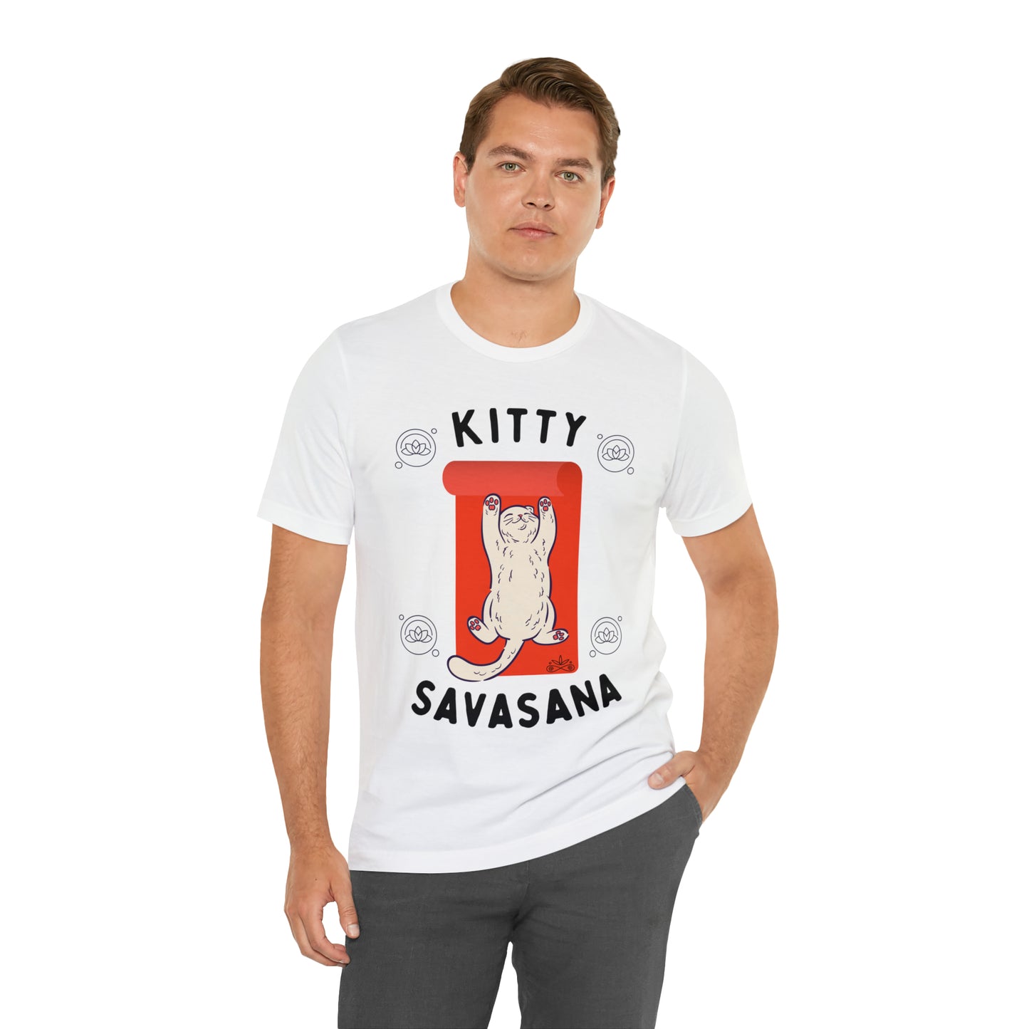 Kitty Savasana - Classic T-Shirt - Arjuna Rigby Art and Lifestyle Store