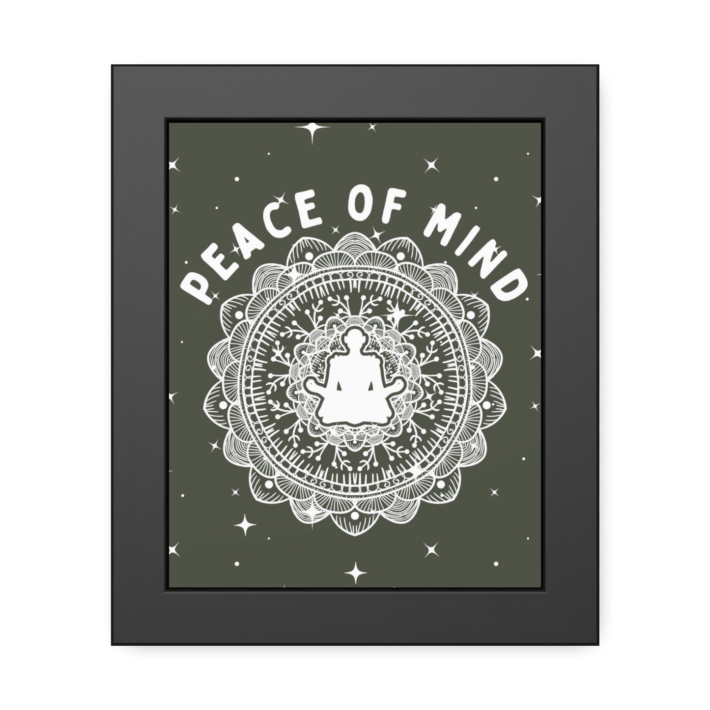 Peace of Mind Framed Fine Art Print green background