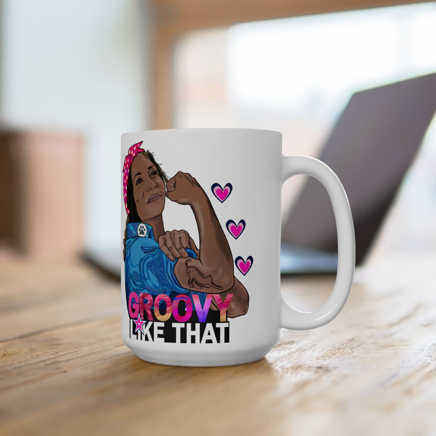 Groovy Like That: The Divine Feminine Large Ceramic Mug