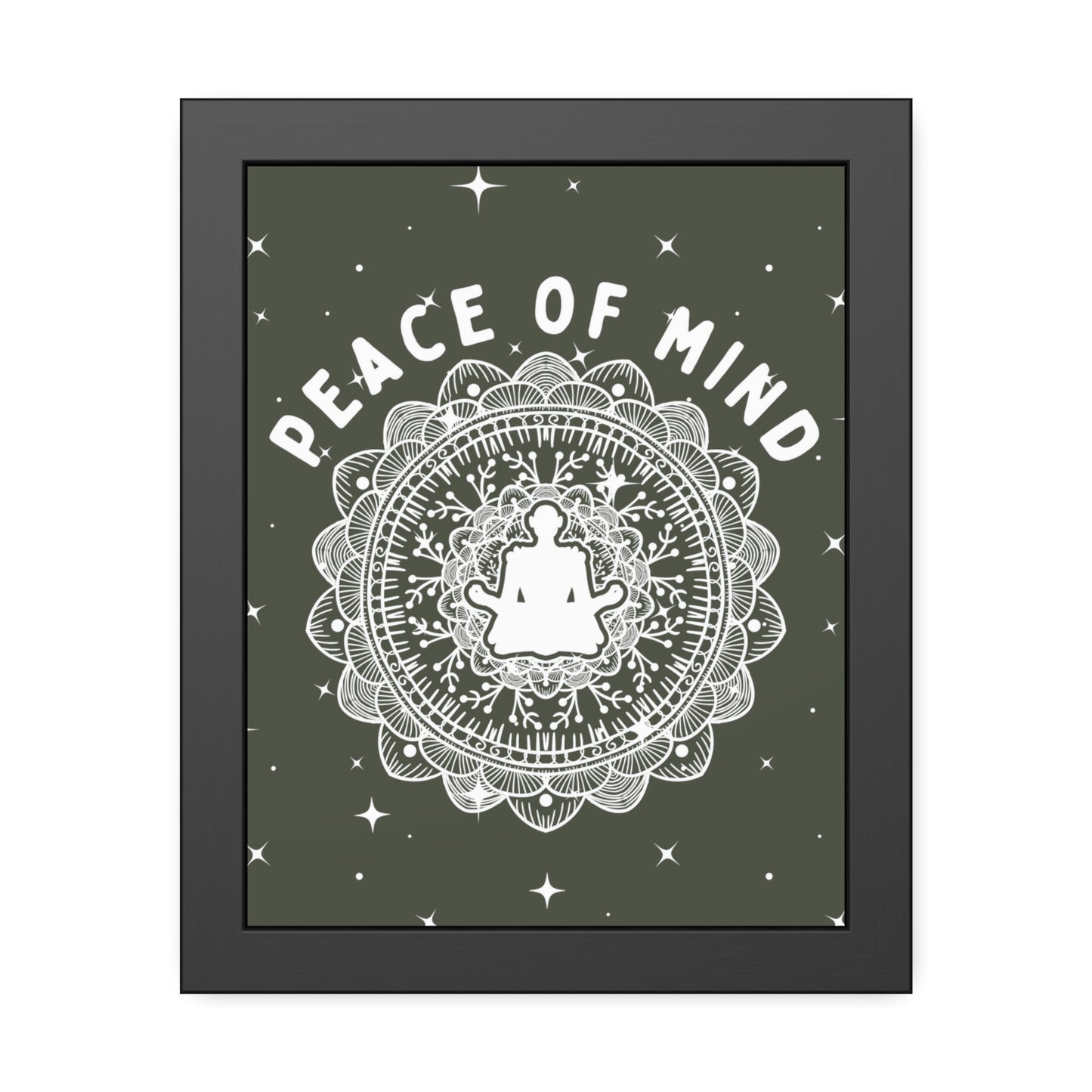 Peace of Mind Framed Fine Art Print green background