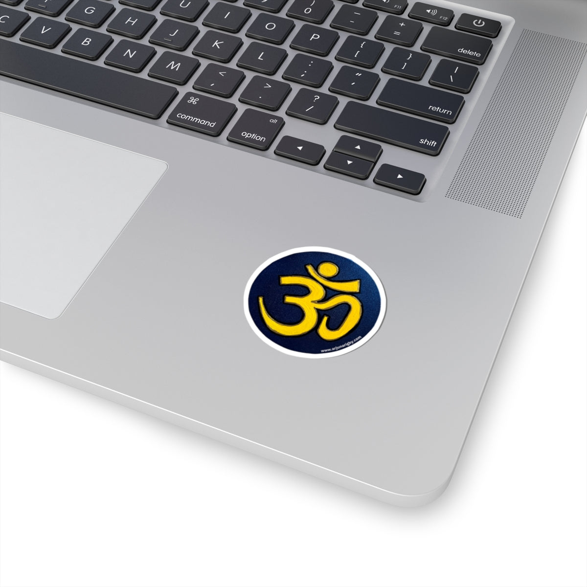 Yellow & Blue OM Sticker - Arjuna Rigby Art and Lifestyle Store