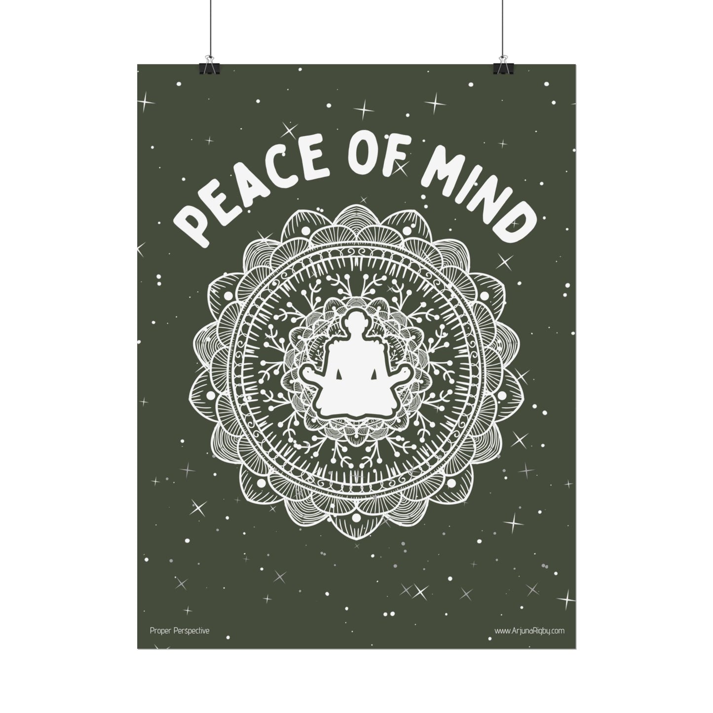 Peace of Mind Fine Art Poster green background
