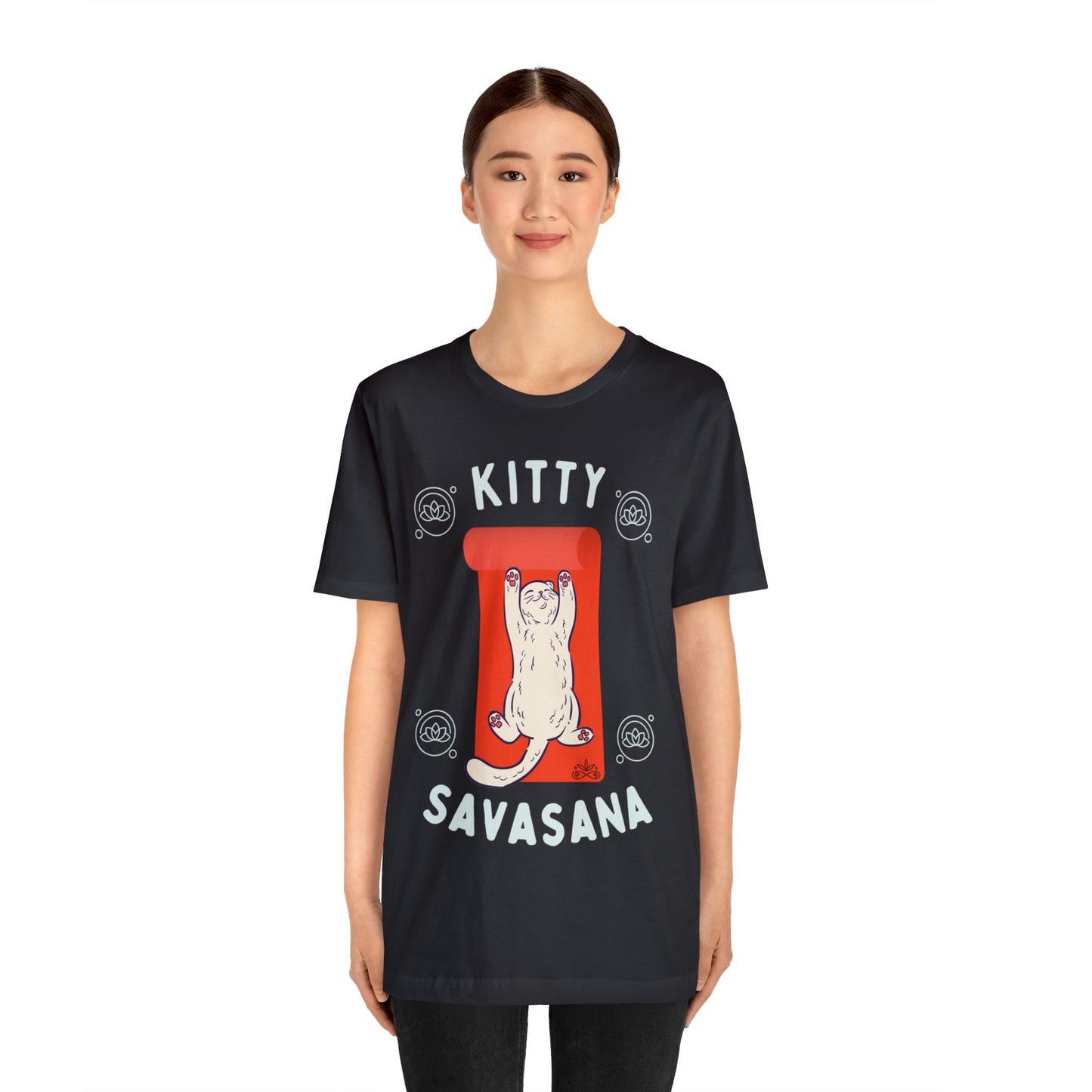 Kitty Savasana - Classic T-Shirt - Arjuna Rigby Art and Lifestyle Store