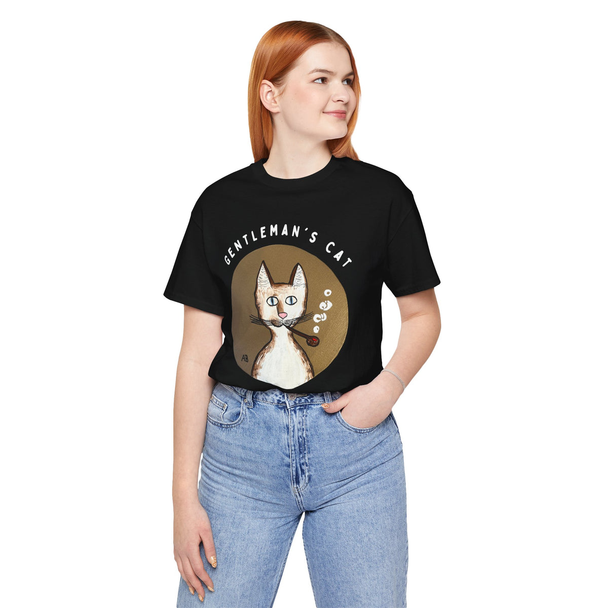 Gentleman's Cat T-Shirt - Arjuna Rigby Art and Lifestyle Store