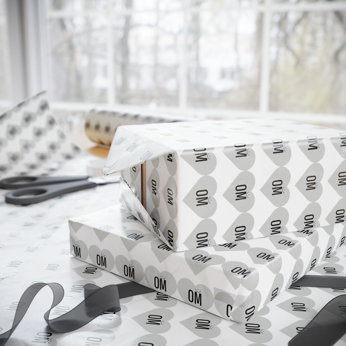 Om Hearts Wrapping Paper