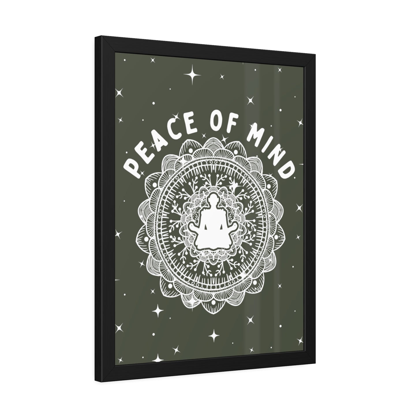 Peace of Mind Framed Fine Art Print green background