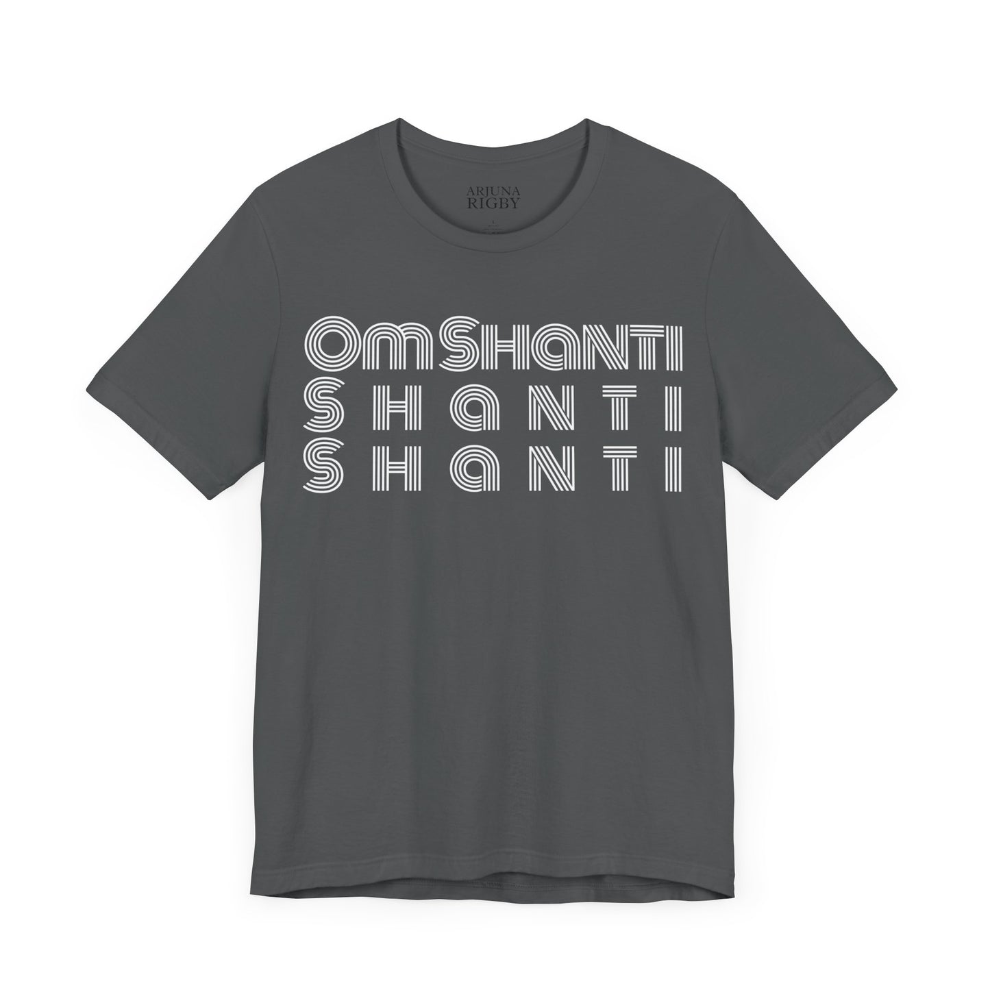 Om Shanti Shanti Shanti T-Shirt - Arjuna Rigby Art and Lifestyle Store