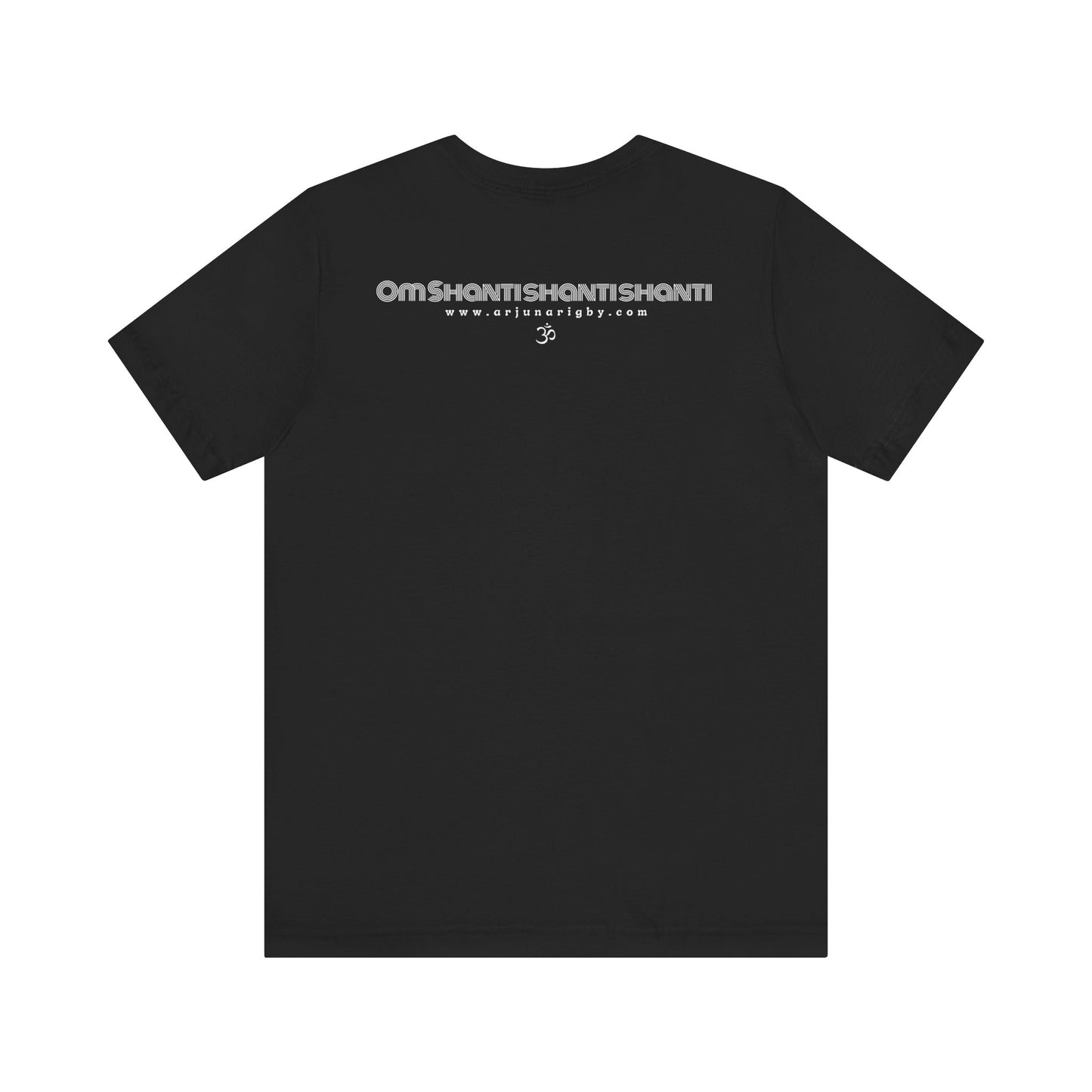 Om Shanti Shanti Shanti T-Shirt - Arjuna Rigby Art and Lifestyle Store