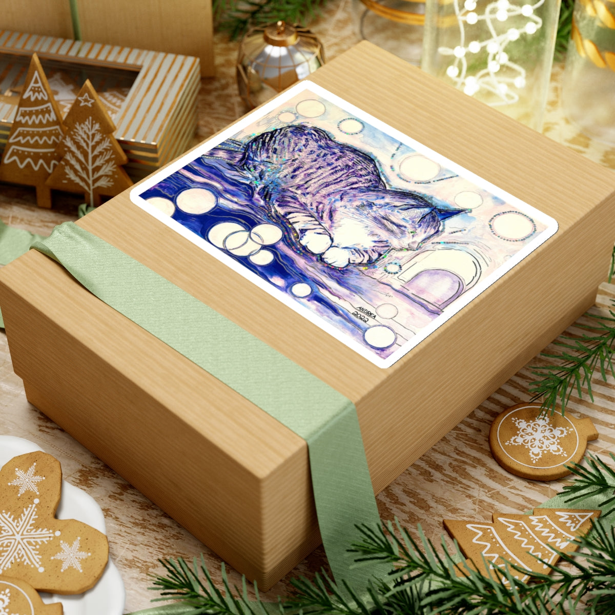 Cat Vibes Sticker - Arjuna Rigby Art and Lifestyle Store