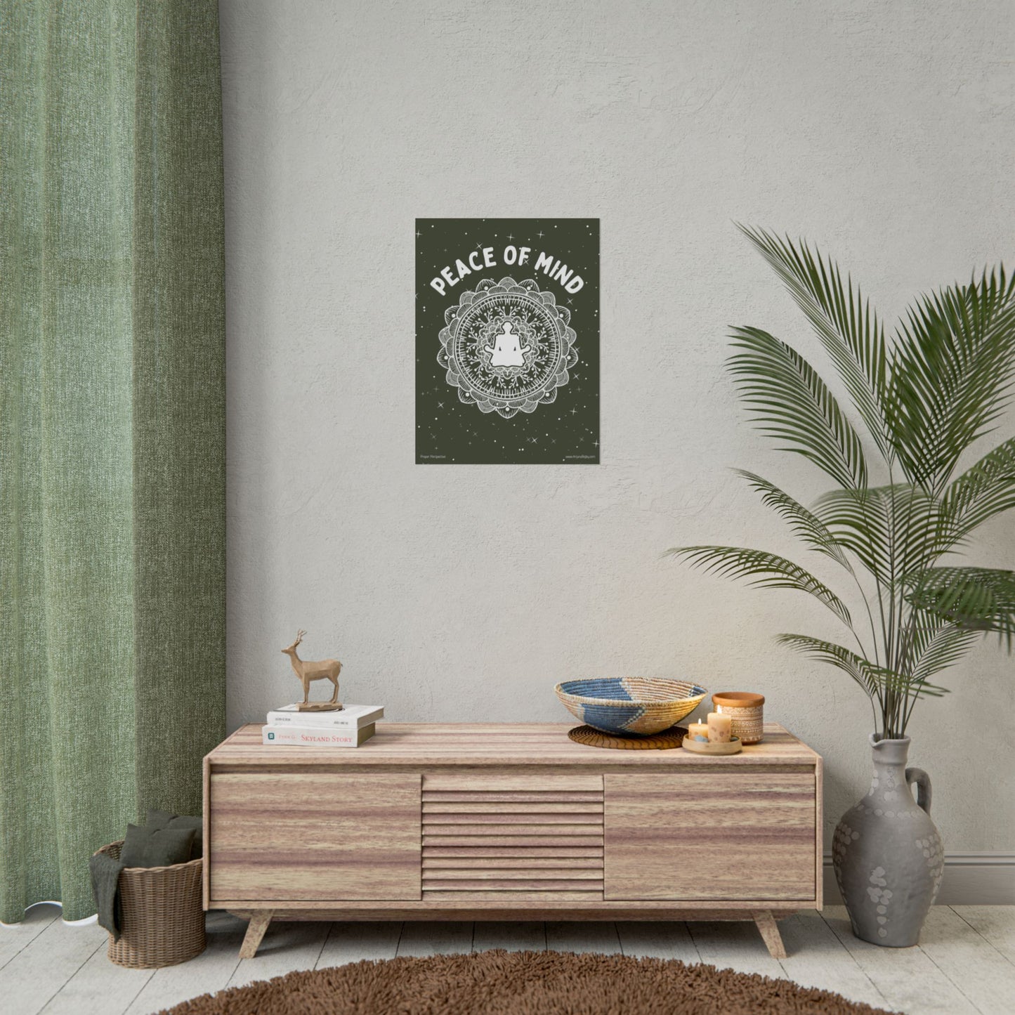 Peace of Mind Fine Art Poster green background