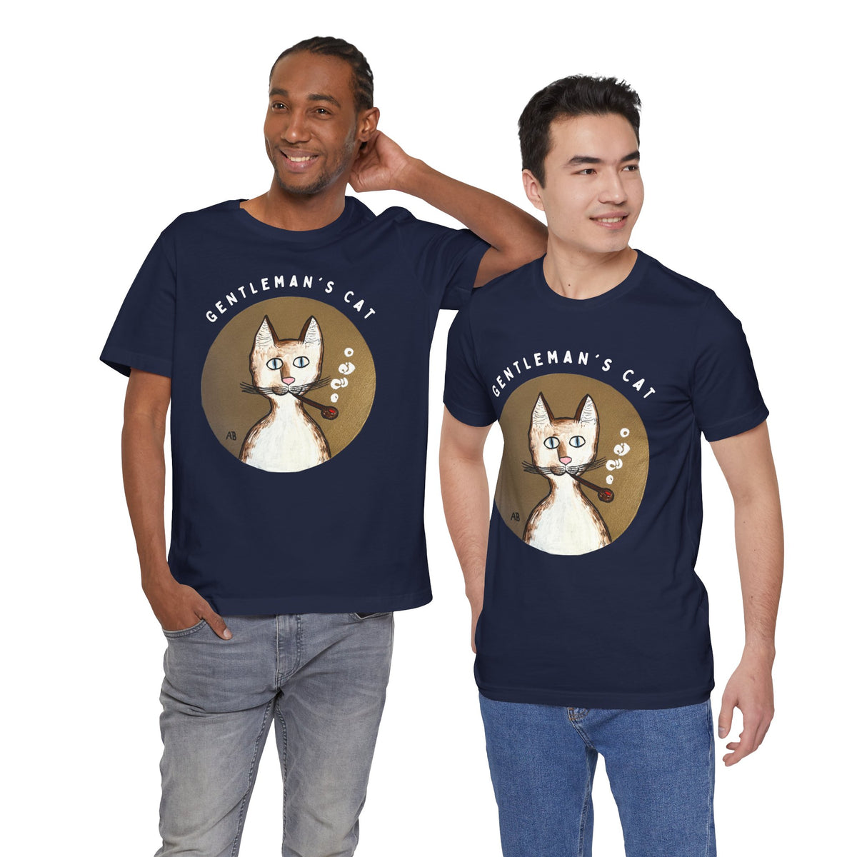 Gentleman's Cat T-Shirt - Arjuna Rigby Art and Lifestyle Store