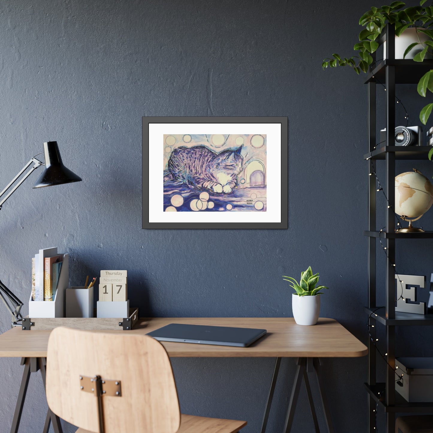 Cat Vibes Framed Fine Art Print - Arjuna Rigby Art and Lifestyle Store