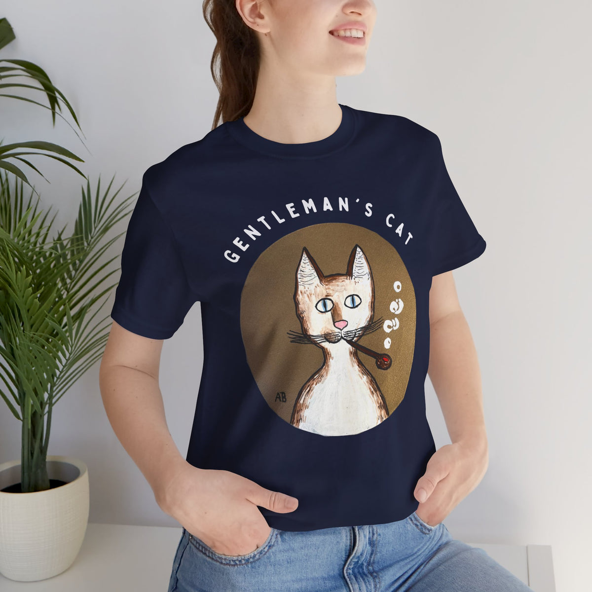 Gentleman's Cat T-Shirt - Arjuna Rigby Art and Lifestyle Store
