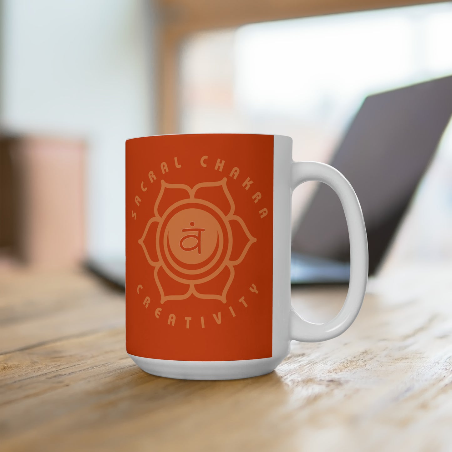 Sacral Chakra Large Ceramic Mug - Arjuna Rigby Art and Lifestyle Store
