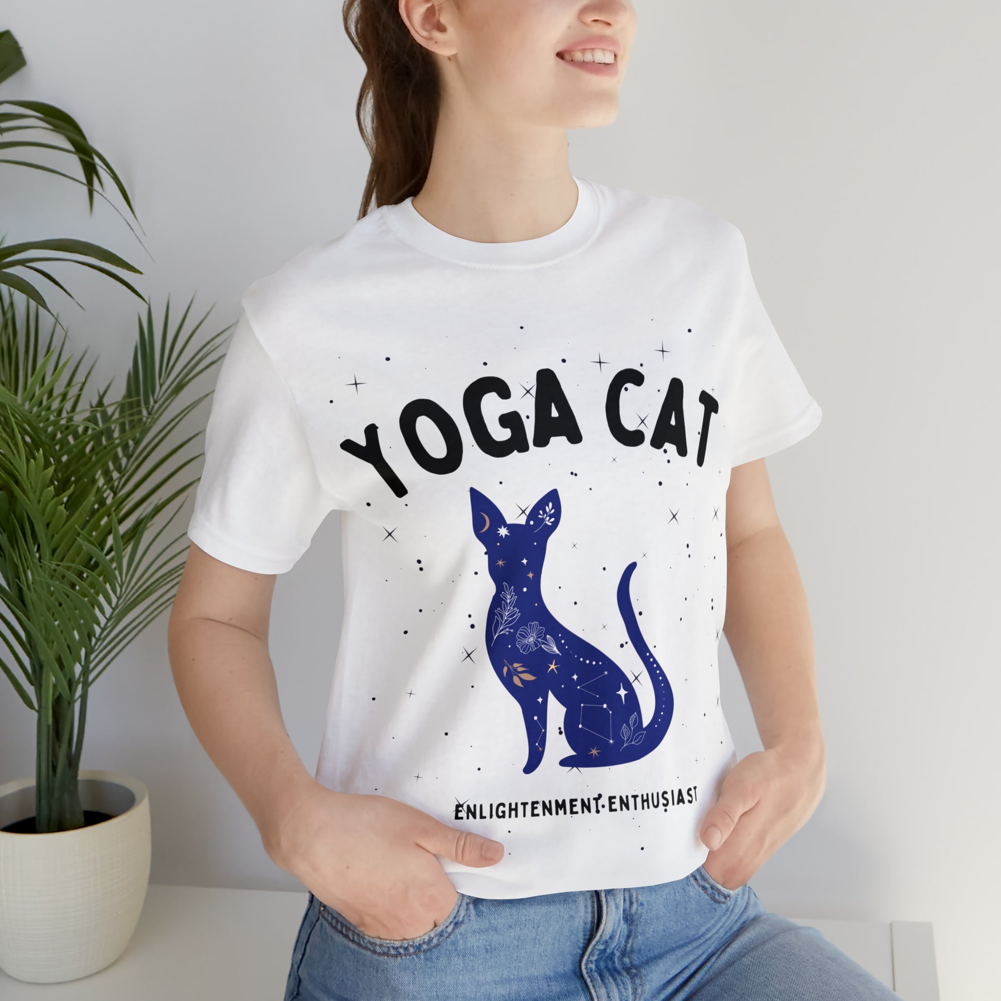 Yoga Cat T-Shirt - Arjuna Rigby Art and Lifestyle Store