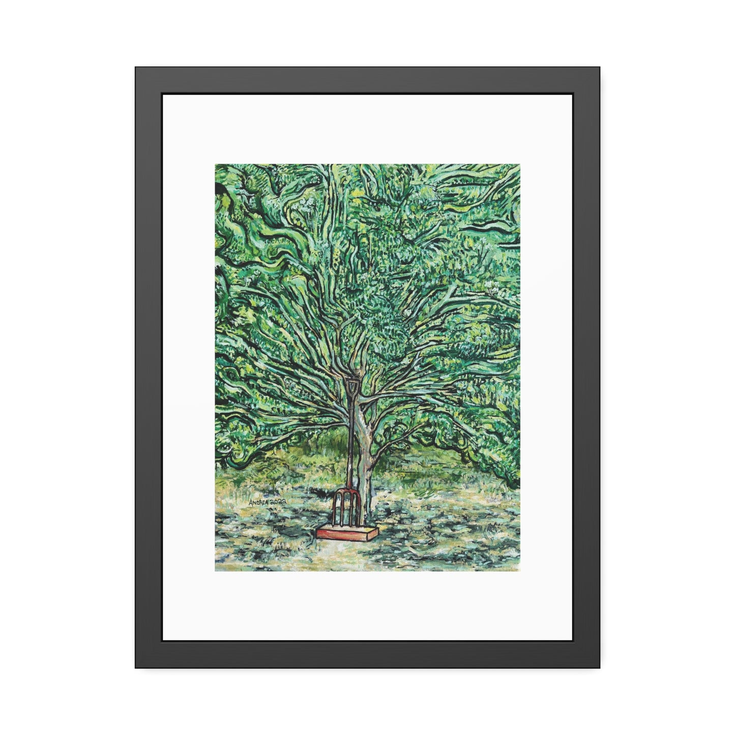 The Pear Tree or Dennis's Pitchfork Framed Fine Art Print