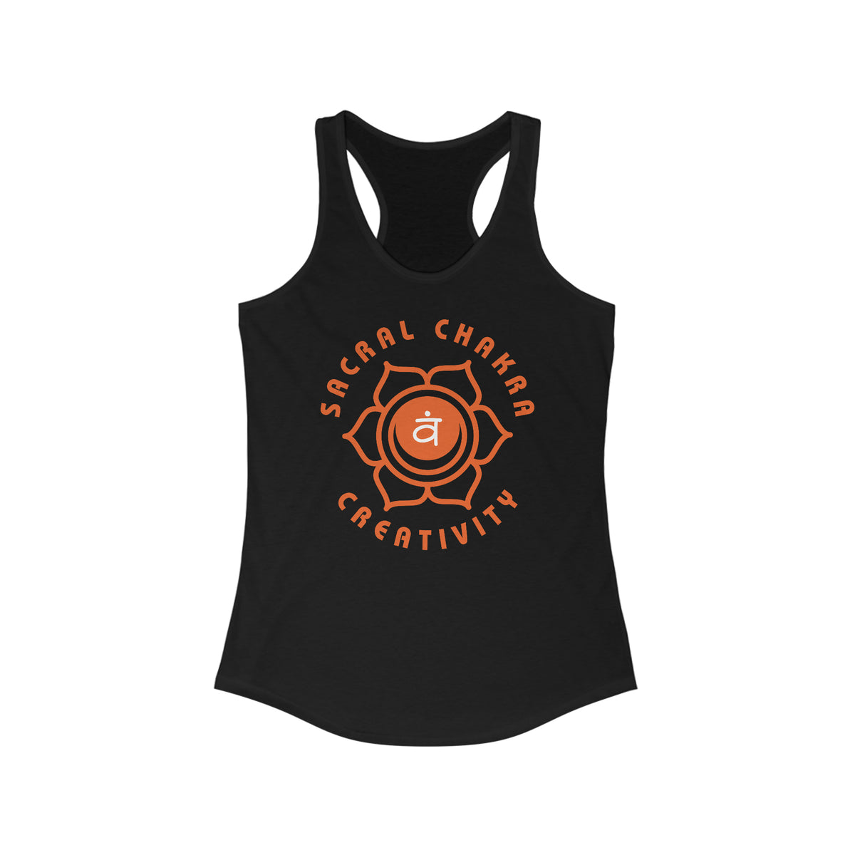 Sacral Chakra Women's Racerback Tank - Arjuna Rigby Art and Lifestyle Store