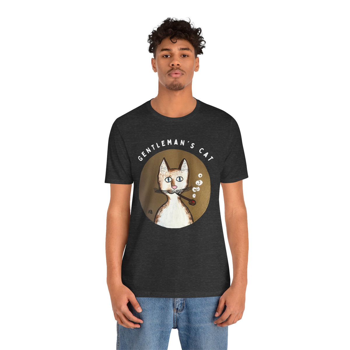 Gentleman's Cat T-Shirt - Arjuna Rigby Art and Lifestyle Store