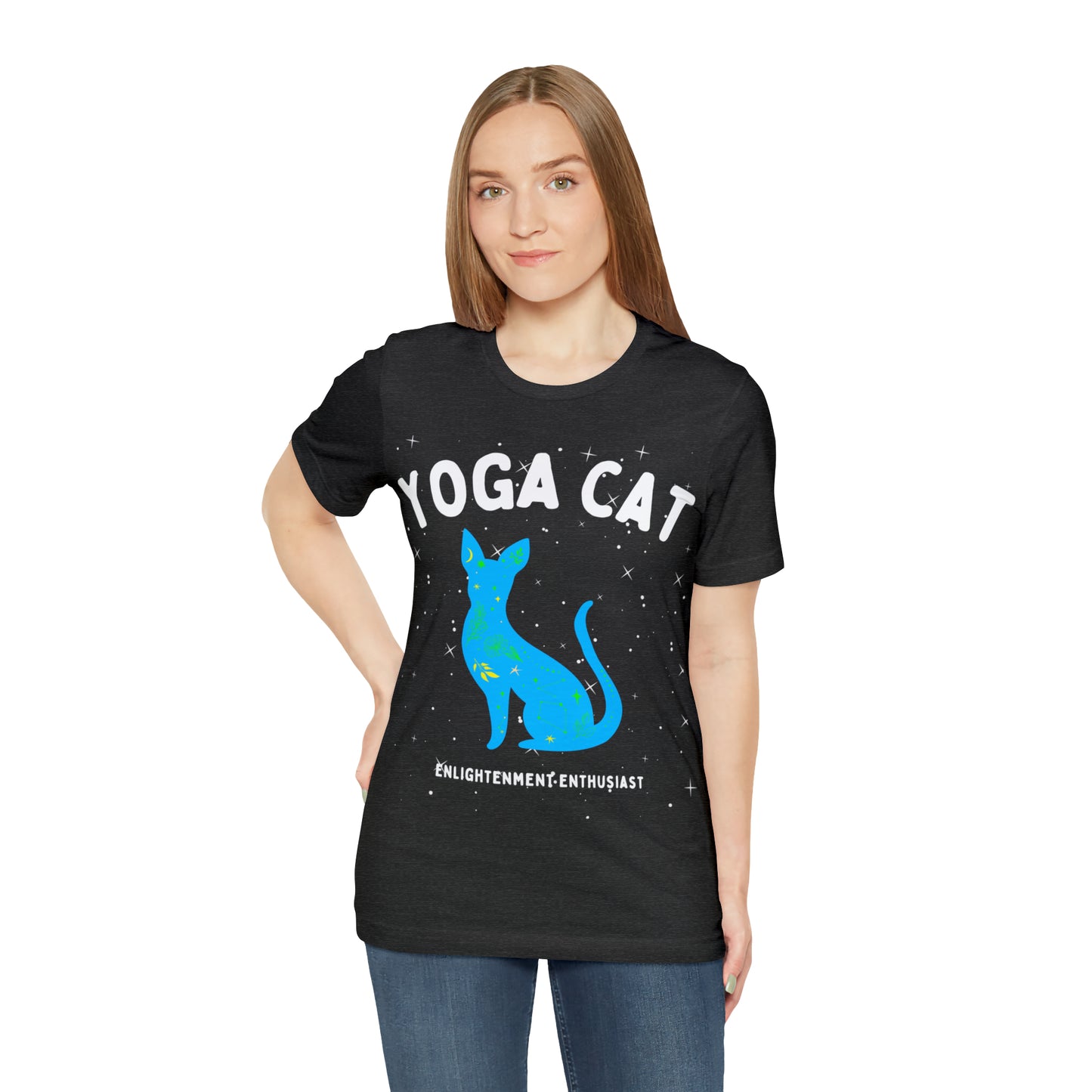 Yoga Cat T-Shirt - Arjuna Rigby Art and Lifestyle Store