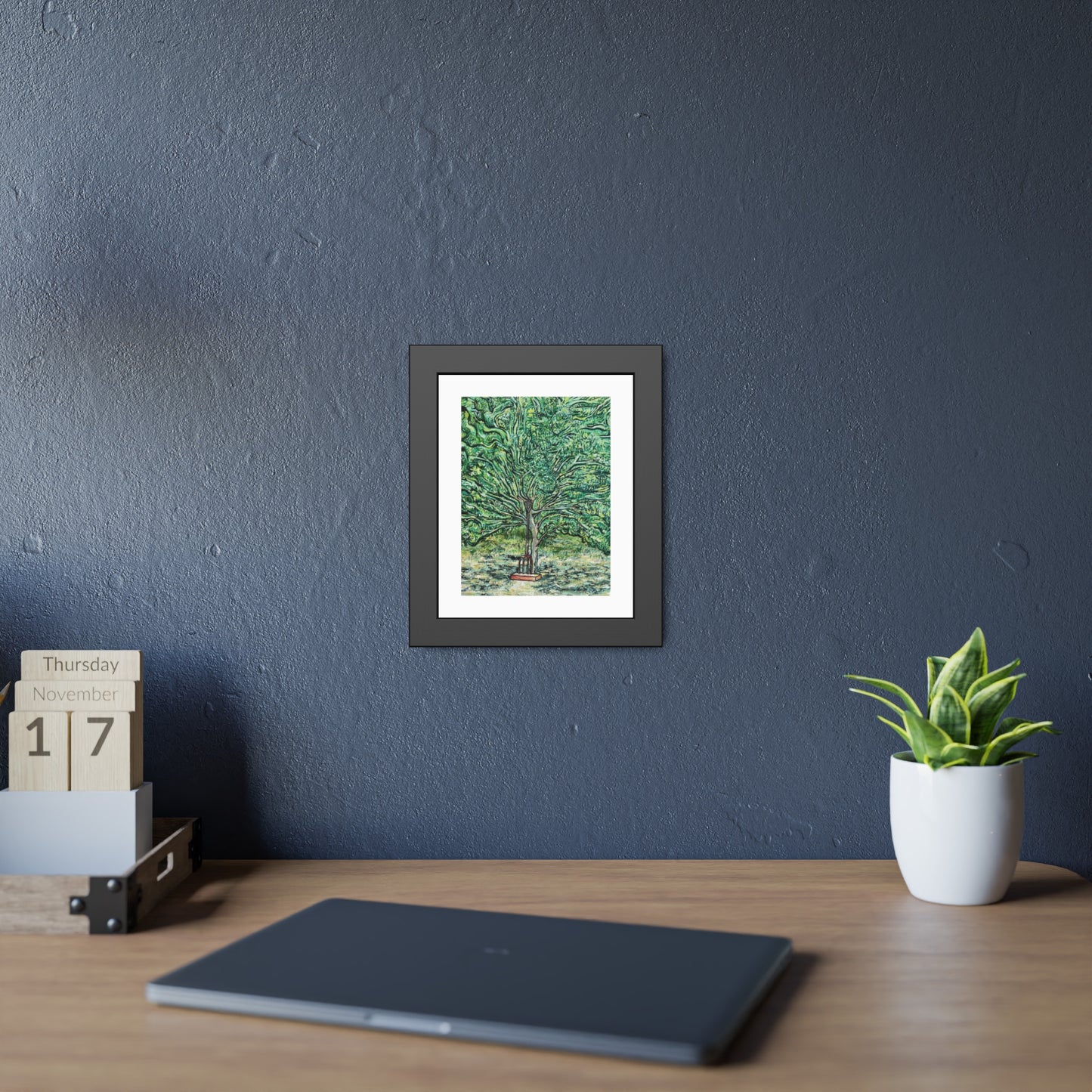 The Pear Tree or Dennis's Pitchfork Framed Fine Art Print