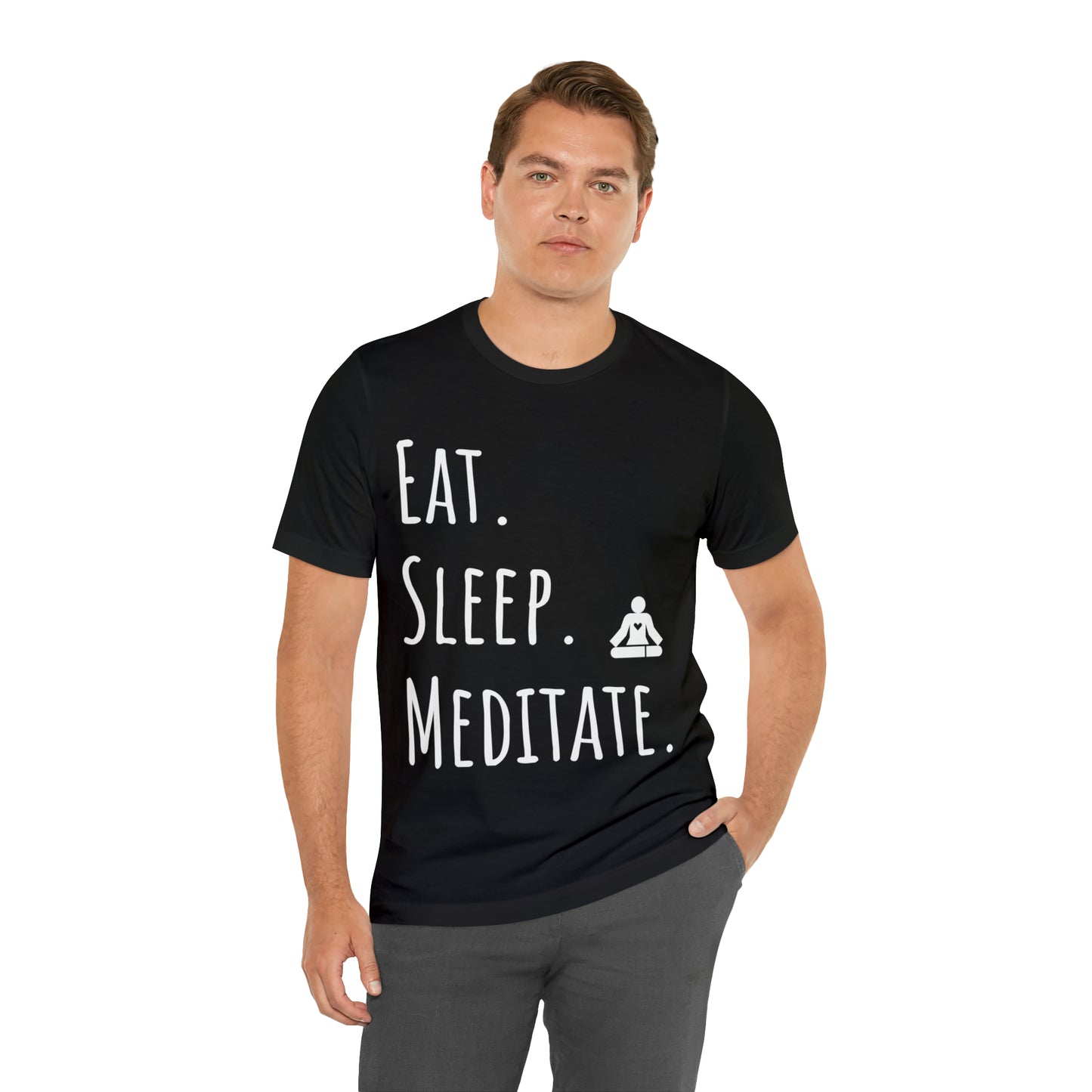 Eat. Sleep. Meditate. T-Shirt - Arjuna Rigby Art and Lifestyle Store