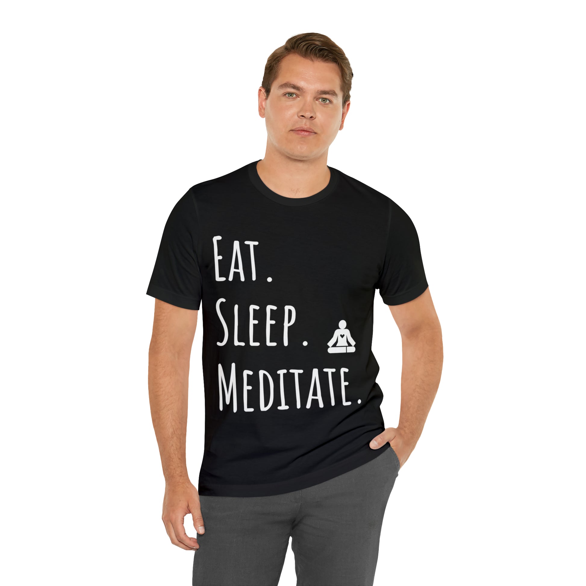 Eat. Sleep. Meditate. T-Shirt - Arjuna Rigby Art and Lifestyle Store